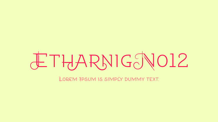 EtharnigNo12 Font Family