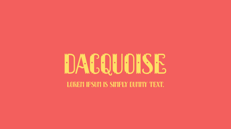 Dacquoise Font