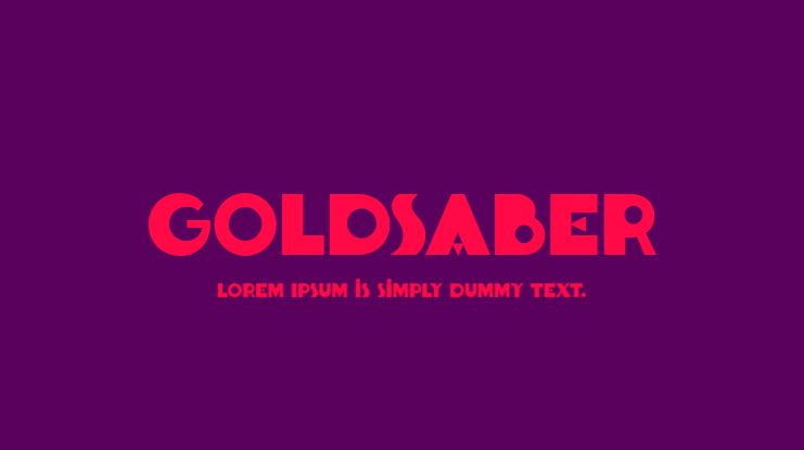 Goldsaber Font