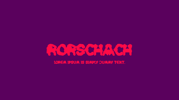 Rorschach Font