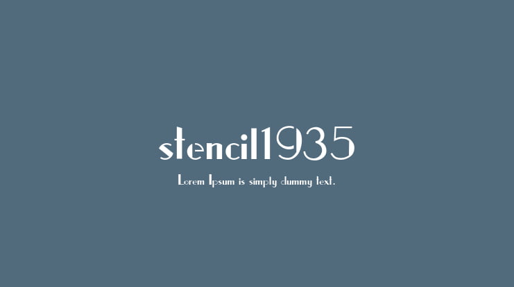 stencil1935 Font