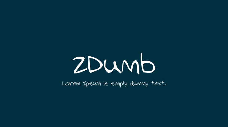 2Dumb Font Family