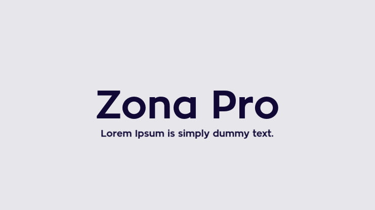 Zona Pro Font Family