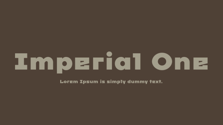 Imperial One Font