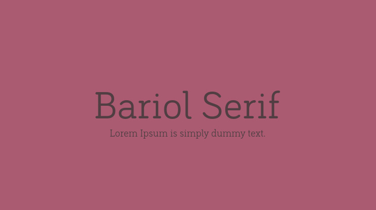 Bariol Serif Font Family