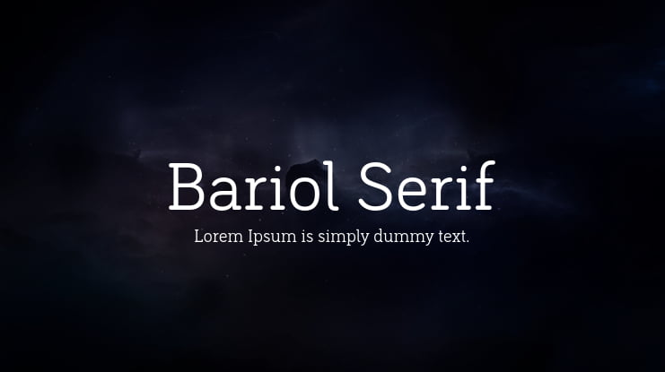 Bariol Serif Font Family