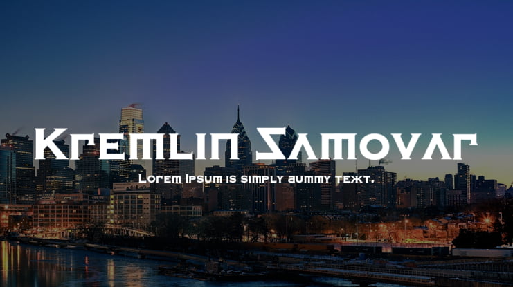 Kremlin Samovar Font Family
