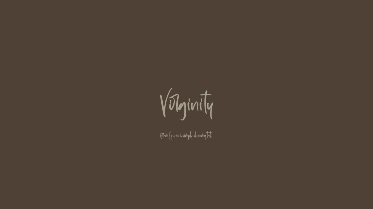 Virginity Font