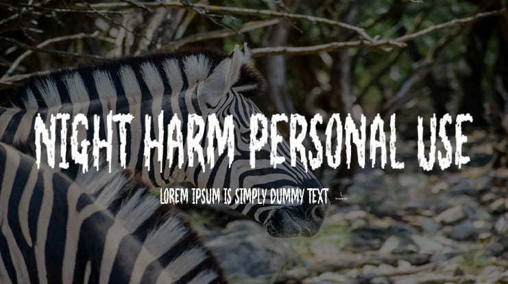 Night Harm Personal Use Font