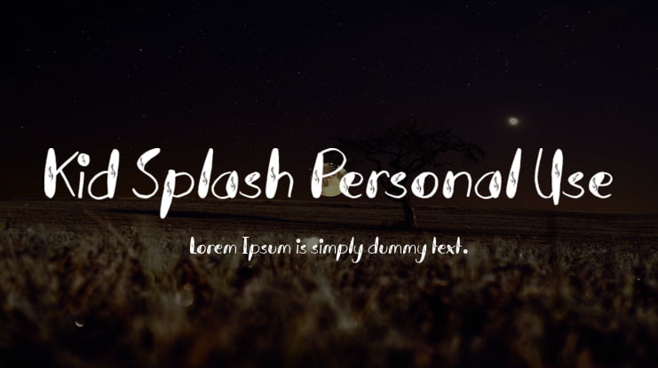 Kid Splash Personal Use Font