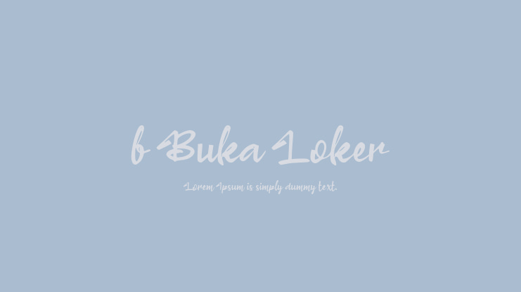 b Buka Loker Font