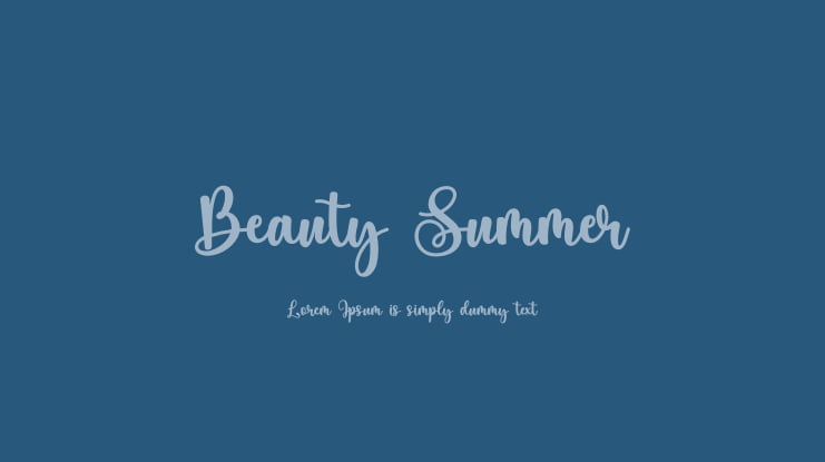 Beauty Summer Font Family