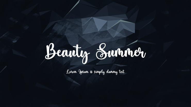 Beauty Summer Font Family