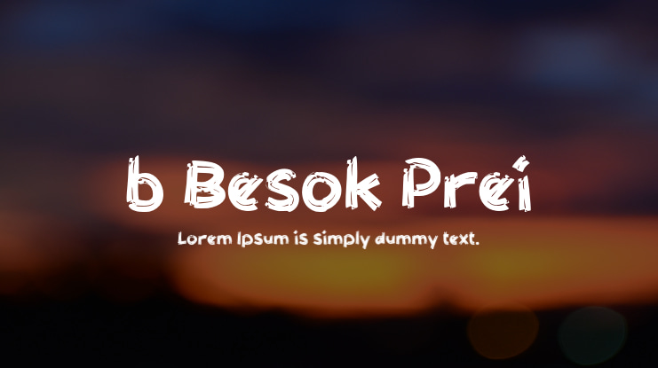 b Besok Prei Font
