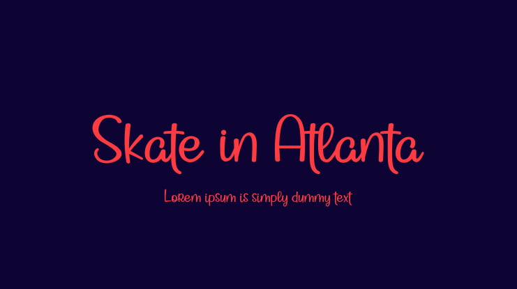 Skate In Atlanta Font