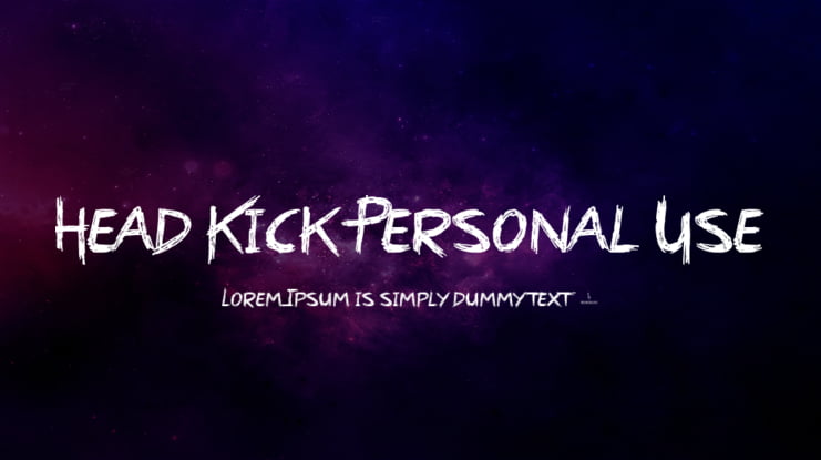 Head Kick Personal Use Font