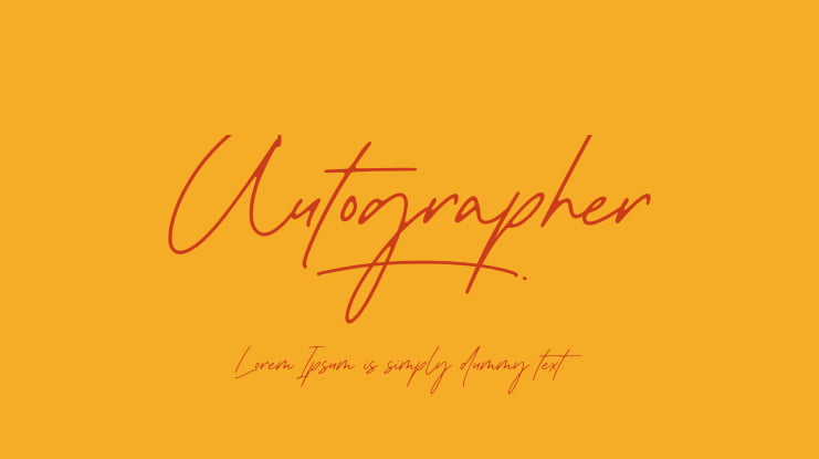 Autographer Font