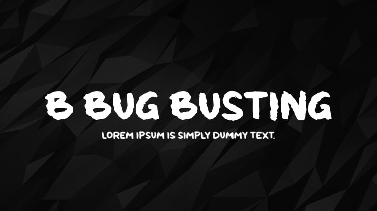 b Bug Busting Font