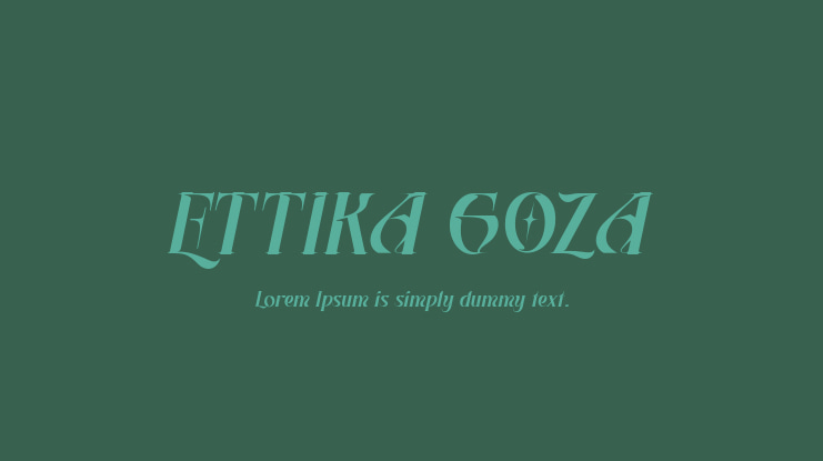 ETTIKA GOZA Font