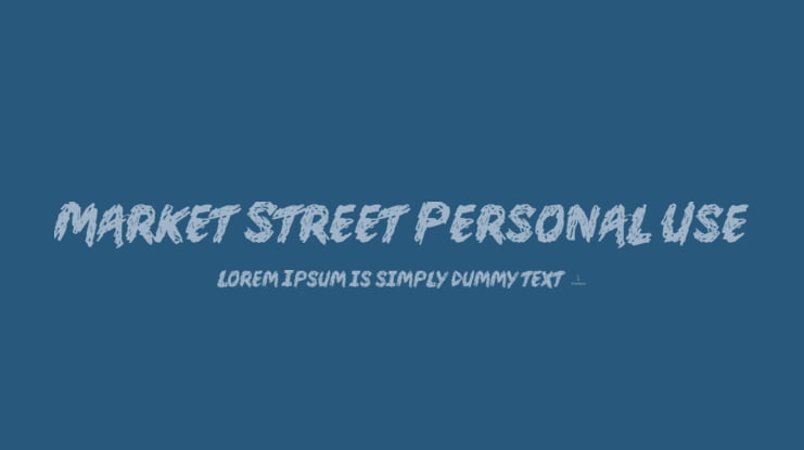Market Street Personal Use Font