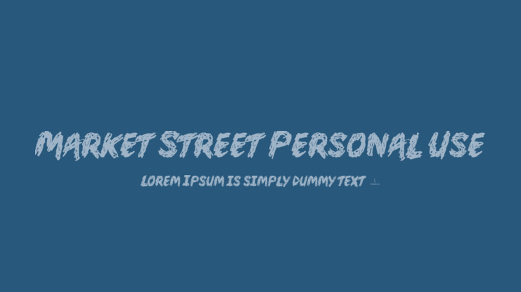 Market Street Personal Use Font
