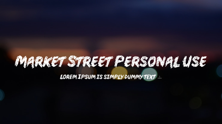 Market Street Personal Use Font
