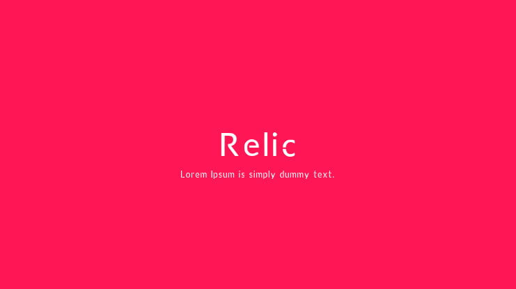 Relic Font