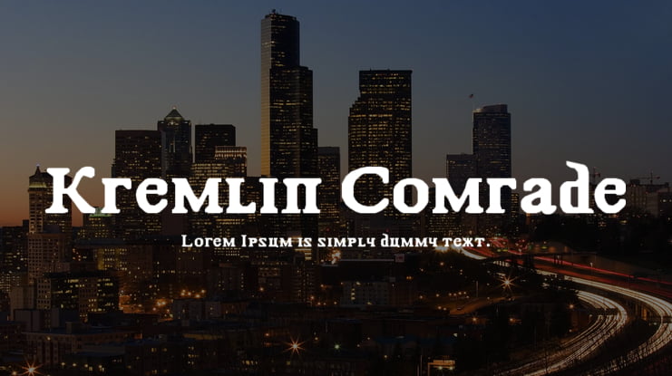 Kremlin Comrade Font