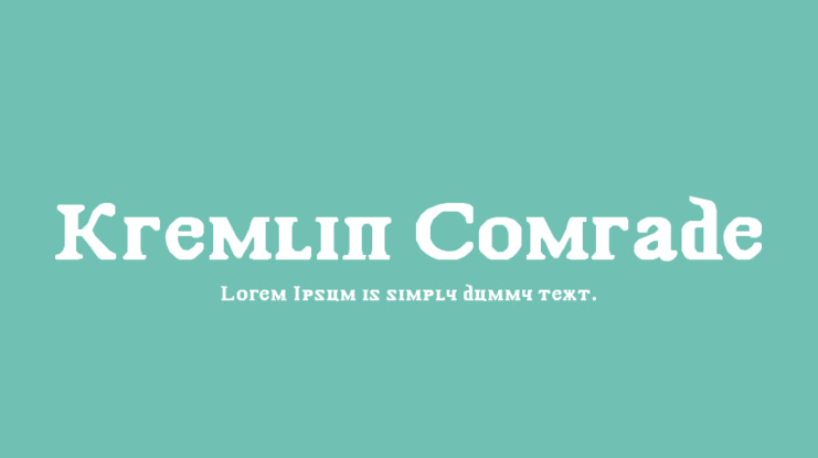 Kremlin Comrade Font