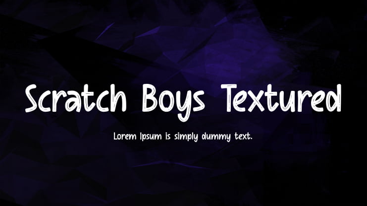 Scratch Boys Textured Font