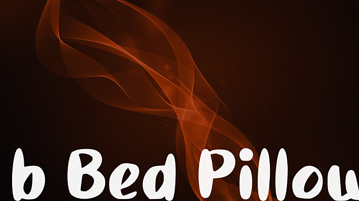 b Bed Pillow Font