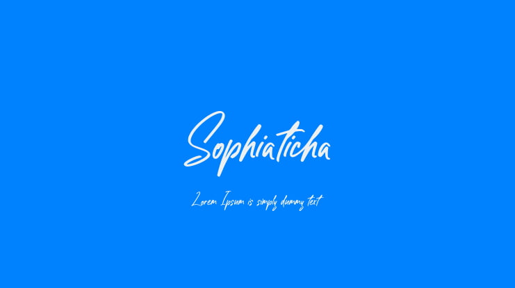 Sophiaticha Font