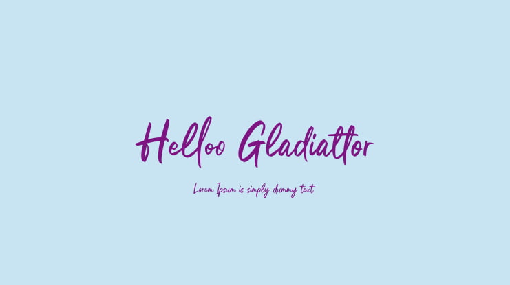 Helloo Gladiattor Font