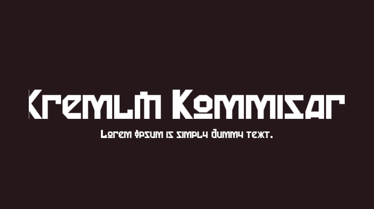 Kremlin Kommisar Font