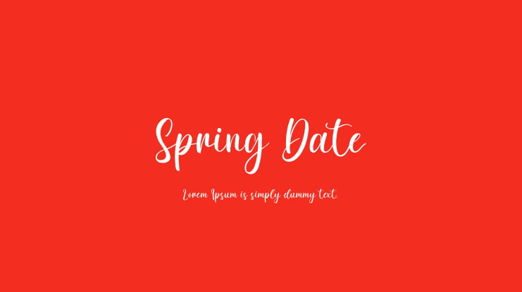 Spring Date Font
