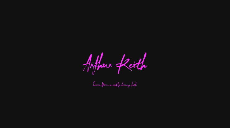 Arthur Keith Font