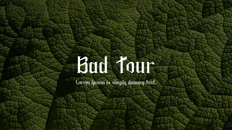 Bad Tour Font