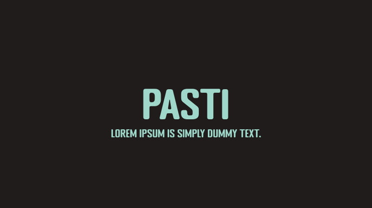 PASTI Font Family