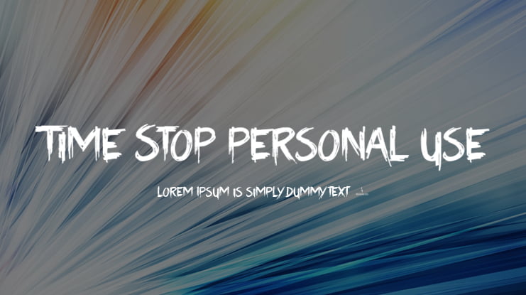 Time Stop Personal Use Font