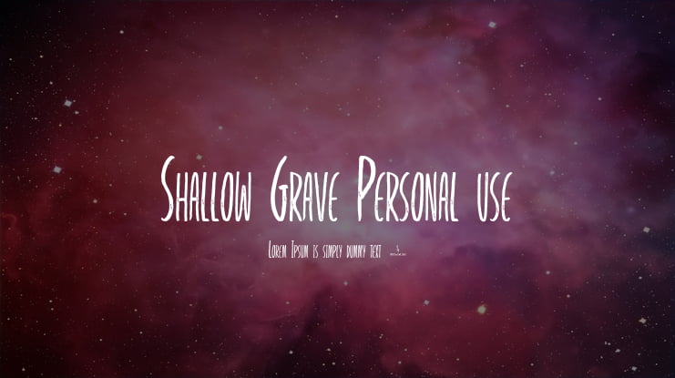 Shallow Grave Personal use Font
