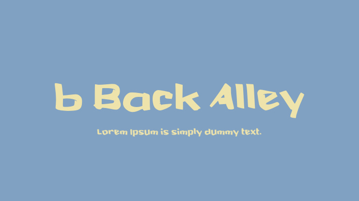 b Back Alley Font