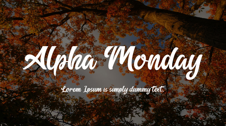 Alpha Monday Font