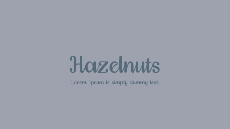 Hazelnuts Font