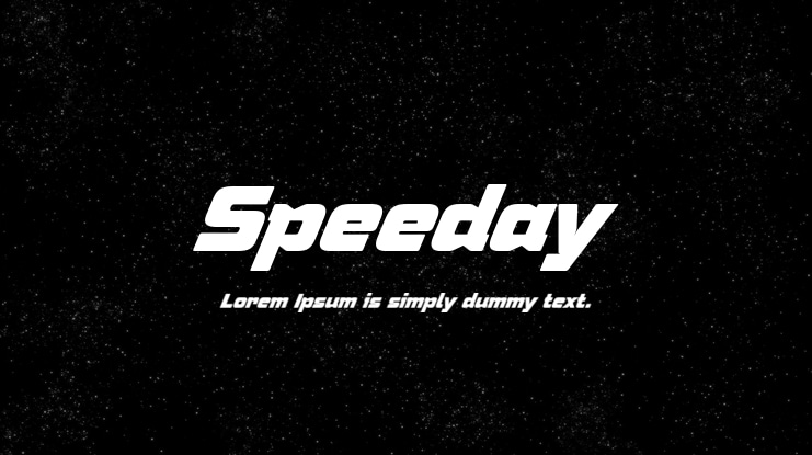 Speeday Font Family