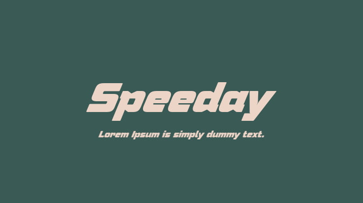 Speeday Font Family