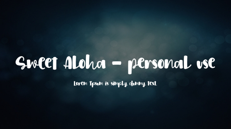 Sweet Aloha - personal use Font