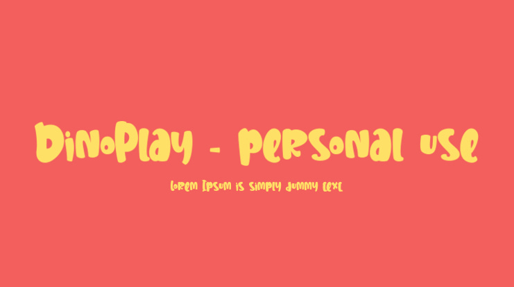 DinoPlay - personal use Font