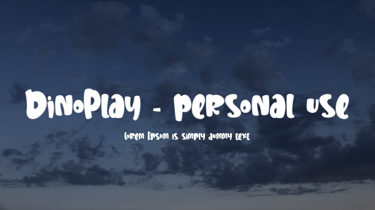 DinoPlay - personal use Font
