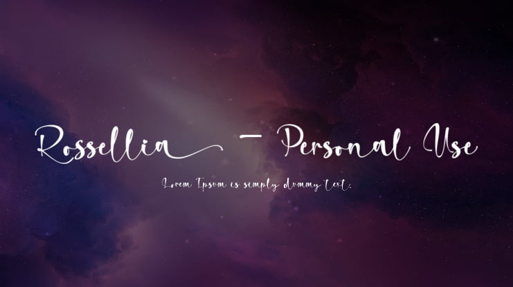 Rossellia - Personal Use Font