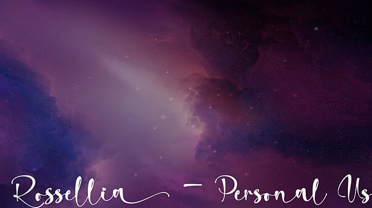 Rossellia - Personal Use Font